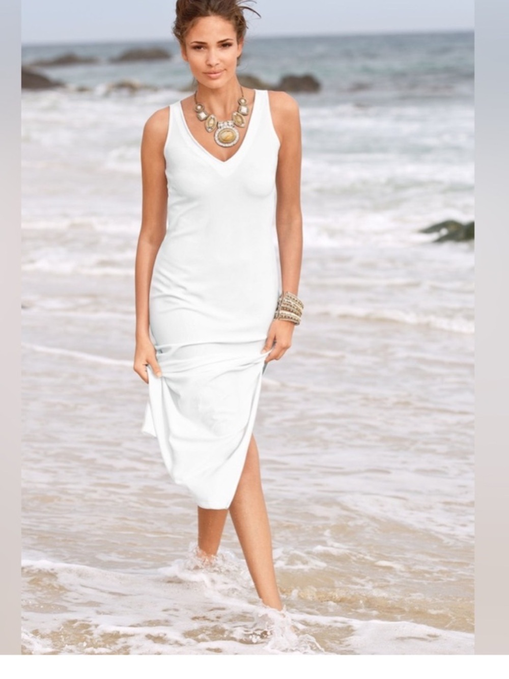 Boston Proper Beyond Travel V-neck Maxi Dress